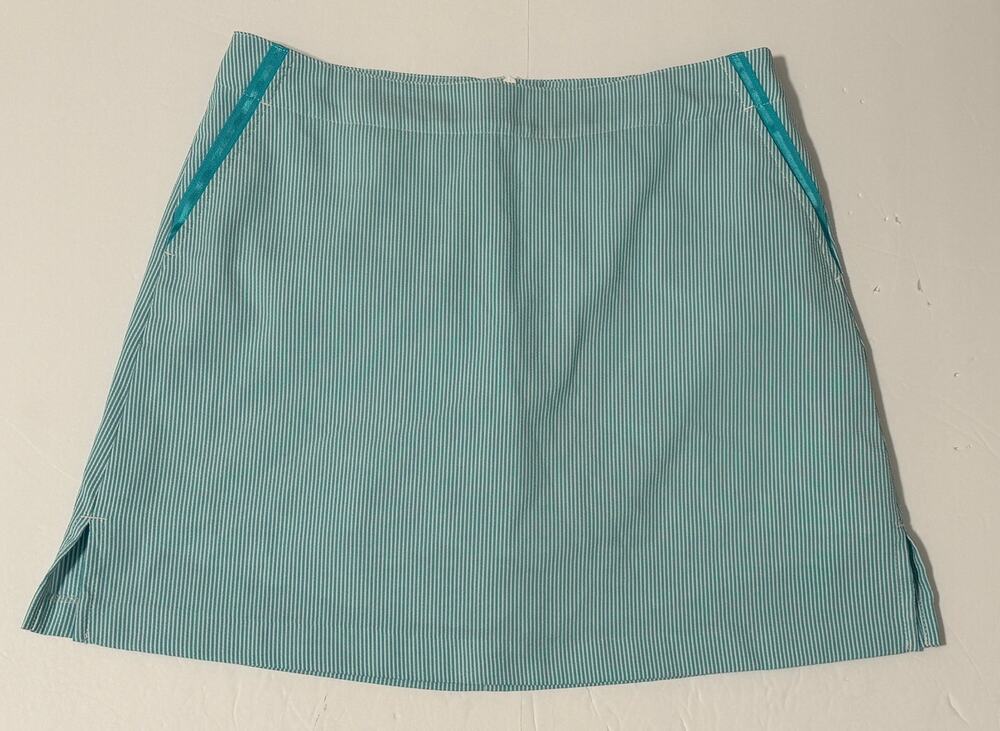 Lady Hagen Seersucker Print Pickleball Tennis Golf Skort, Turquoise, Size 6